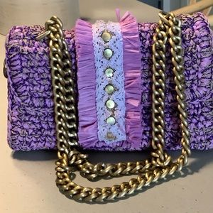 Stunning woven lavender bag